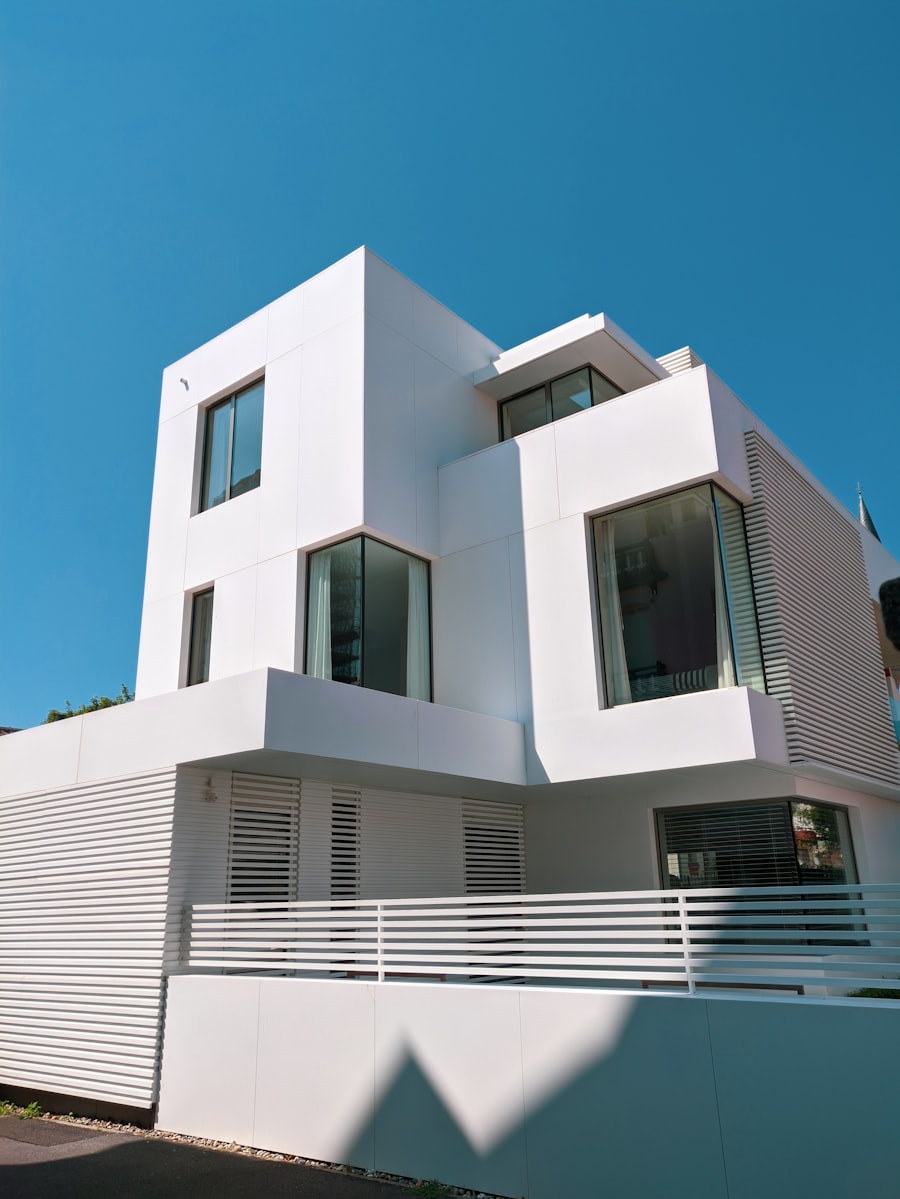 Contemporary residential building facade