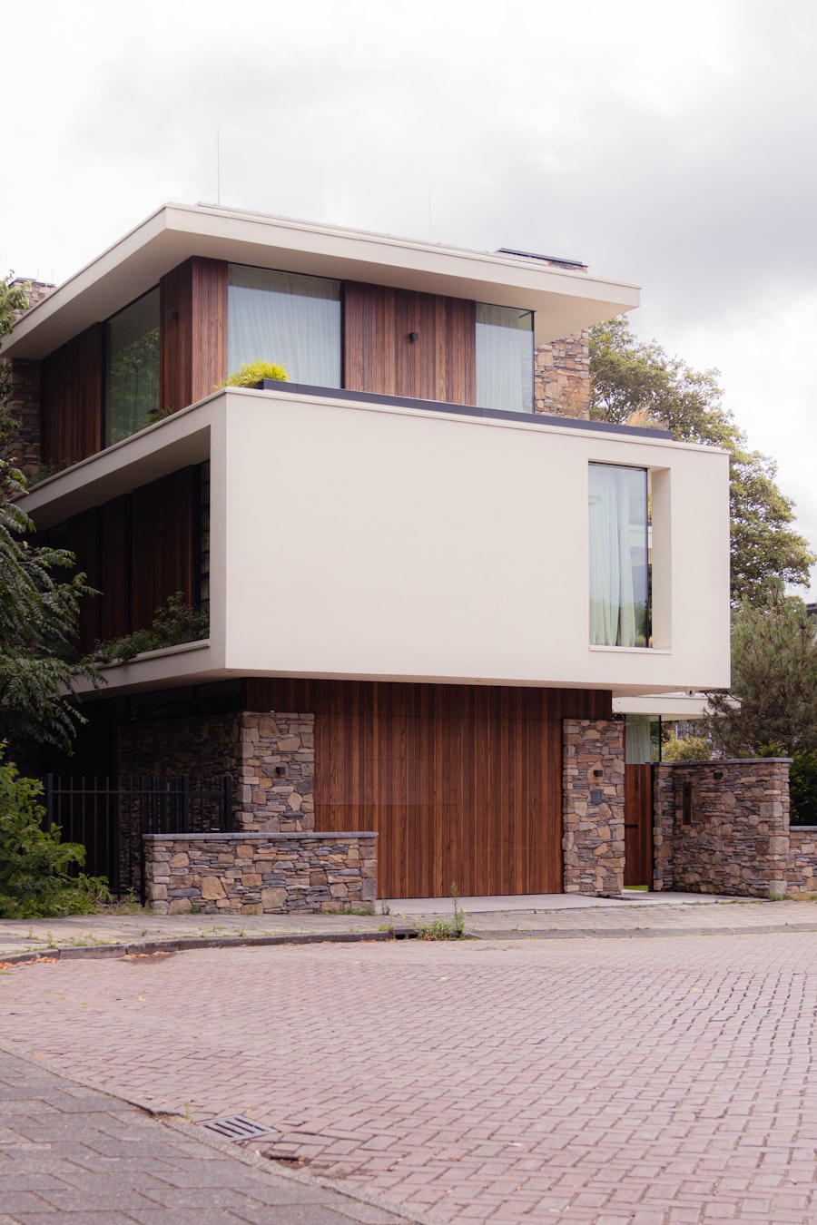 Modern apartment building exterior